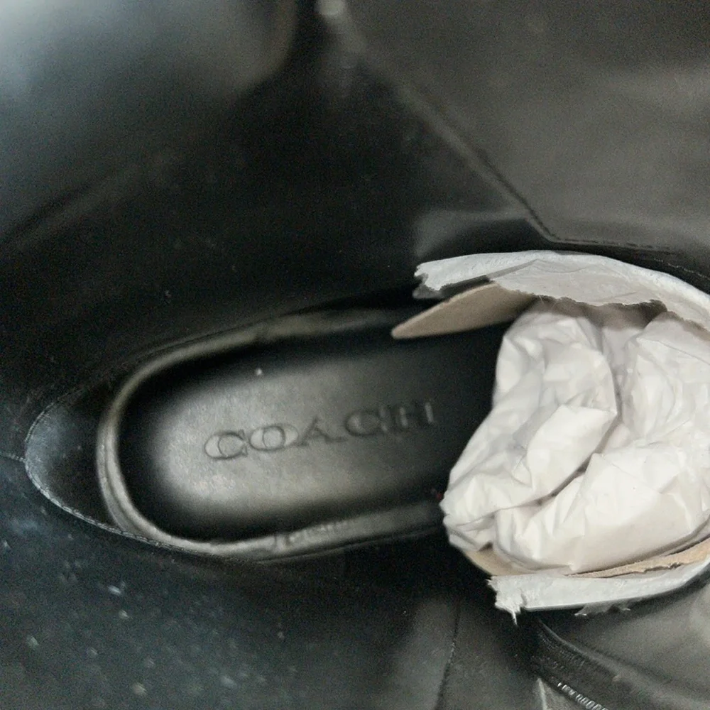 COACH Women's Leighton Leather Booties - Picture 7 of 12